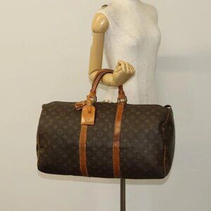 LOUIS VUITTON Monogram Keepall 50 Boston Bag M41426 LV Auth 134394